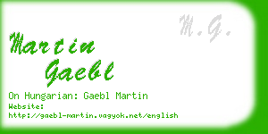 martin gaebl business card